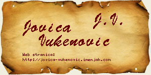 Jovica Vukenović vizit kartica